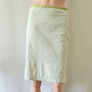 Molly Taylor green gingham knee length skirt